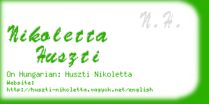 nikoletta huszti business card